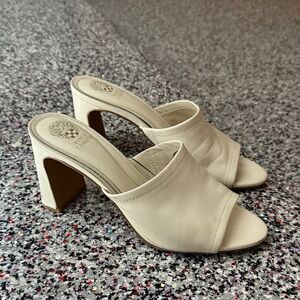 Vince Camuto Chic Cream Mules